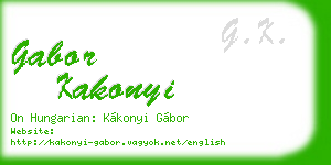 gabor kakonyi business card